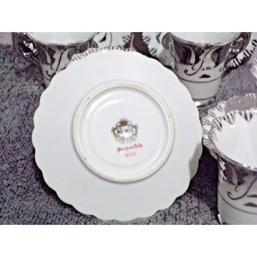 Norcrest Silver & White Tea Set 